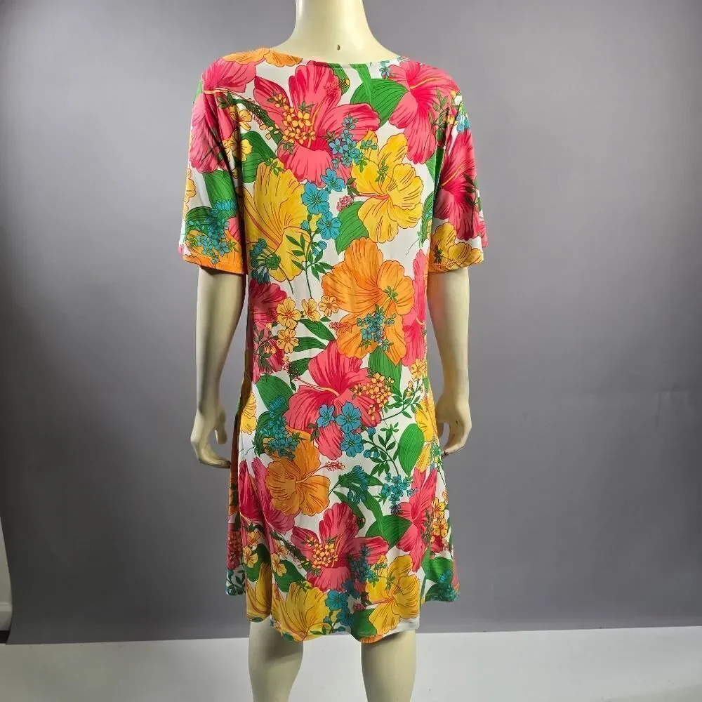 Ruby Rd. Floral Print Dress R7 - Picture 4 of 5